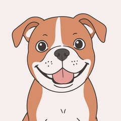 Cute Dog for kids' storybook vector illustration