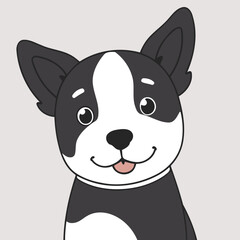 Cute vector illustration of a Dog for kids' reading time