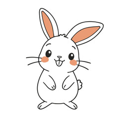 Cute vector illustration of a Hare for children story book