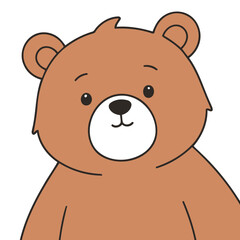 Vector illustration of a cute Bear for children story book