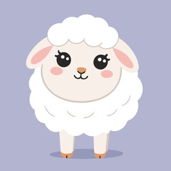 Vector illustration of a cute Sheep for kids story book