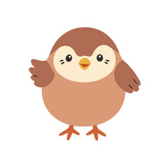 Vector illustration of a delightful Bird for early readers' enjoyment