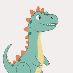 Vector illustration of a cute Dino for kids story book