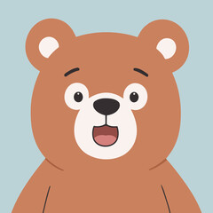 Cute Bear for preschoolers' storybook vector illustration