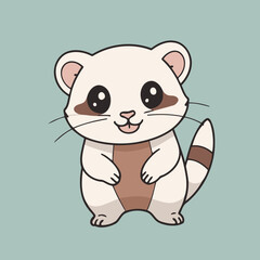 Cute Ferret vector illustration for kids' adventure tales