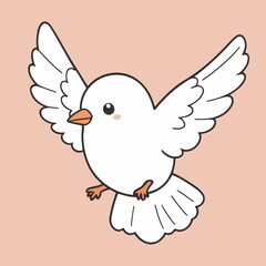 Vector illustration of a cute Bird for children book