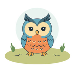 Vector illustration of a friendly Owl for little ones' joyful exploration