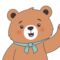Cute Bear for kids books vector illustration