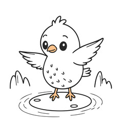 Cute Bird for children vector illustration