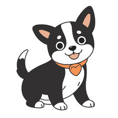 Vector illustration of a cute Dog for kids story book