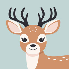 Cute Deer vector illustration for kids' adventure tales
