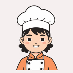 Cute Chef for preschoolers' storybook vector illustration