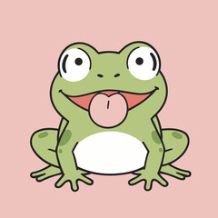 Vector illustration of an enchanting Frog for kids' storytelling