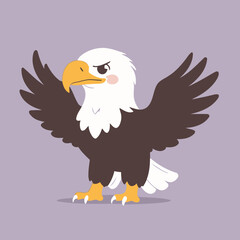 Cute Eagle for early readers' adventure books vector illustration