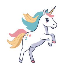 Cute Unicorn for kids' storytelling vector illustration