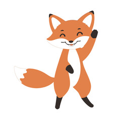 Fototapeta premium Vector illustration of a cute Fox for children book