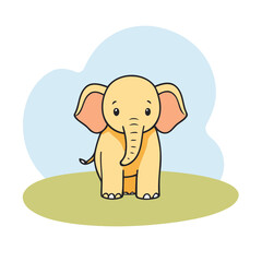 Cute Elephant for children vector illustration