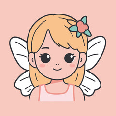 Obraz premium Cute Fairy for toddlers books vector illustration