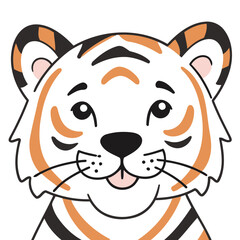 Cute Tiger for children's bedtime stories vector illustration