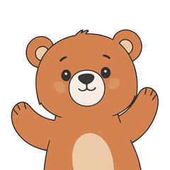 Naklejka premium Vector illustration of an endearing Bear for kids' bedtime stories