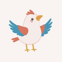 Cute Bird vector illustration for little ones' bedtime routines