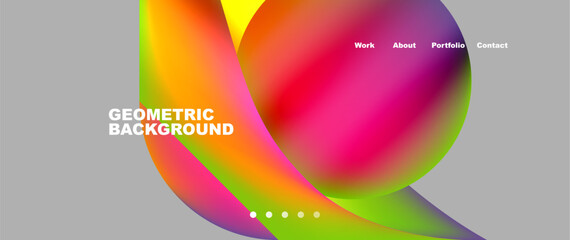 Colorful flowing shapes, wave lines with neon gradients. Vector Illustration For Wallpaper, Banner, Background, Card, Book Illustration, landing page