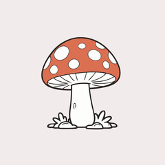 Cute Mushroom for children vector illustration