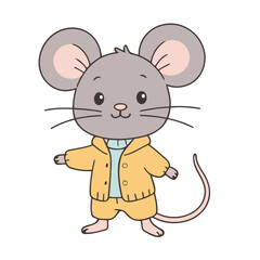 Cute Mouse for children's bedtime stories vector illustration