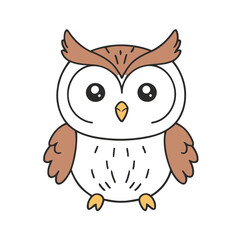 Cute Owl for toddlers books vector illustration