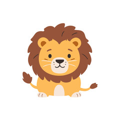 Cute Lion for kids story book vector illustration