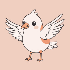 Cute Bird vector illustration for preschoolers' learning moments