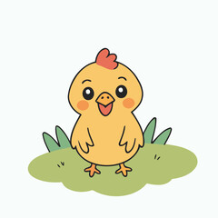 Cute Chicken for children story book vector illustration