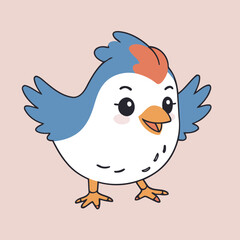 Cute Bird for kids story book vector illustration