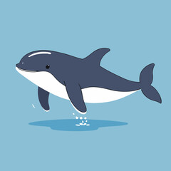 Cute Whale for toddlers' playful adventures vector illustration