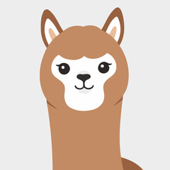 Cute Alpaca vector illustration for preschoolers' learning moments