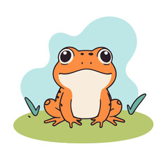 Cute Toad vector illustration of a for toddlers books