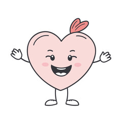 Cute vector illustration of a Heart for youngsters' imaginative stories