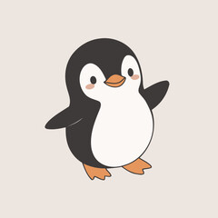 Cute Penguin for toddlers story books vector illustration