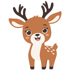 Fototapeta premium Cute Deer vector illustration for kids story book