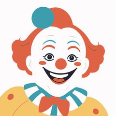 Cute Clown vector illustration for kids' adventure tales