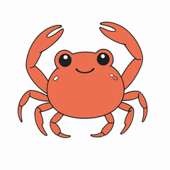 Cute Crab for children vector illustration