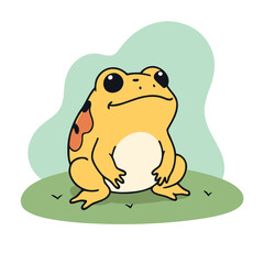 Vector illustration of a delightful Toad for early readers' enjoyment