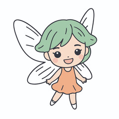 Cute Fairy for toddlers books vector illustration