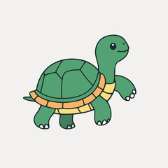 Vector illustration of a cute Turtle for kids