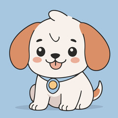 Fototapeta premium Cute Puppy for early readers' adventure books vector illustration