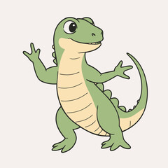 Cute Lizard for children's books vector illustration