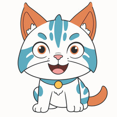 Vector illustration of a cute Lynx for kids books