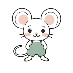 Vector illustration of an enchanting Mouse for kids' storytelling