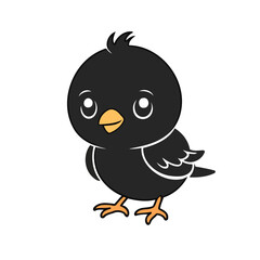 Cute vector illustration of a Bird for toddlers' playful adventures