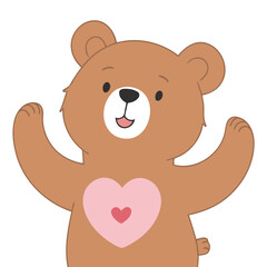 Obraz premium Cute Bear for kids books vector illustration